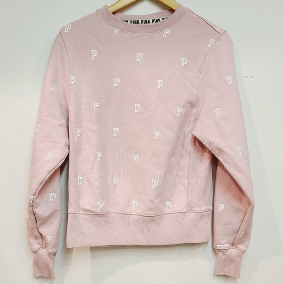 PINK Victoria's Secret Tops - PINK Victorias Secret P Logo All Over Sweatshirt